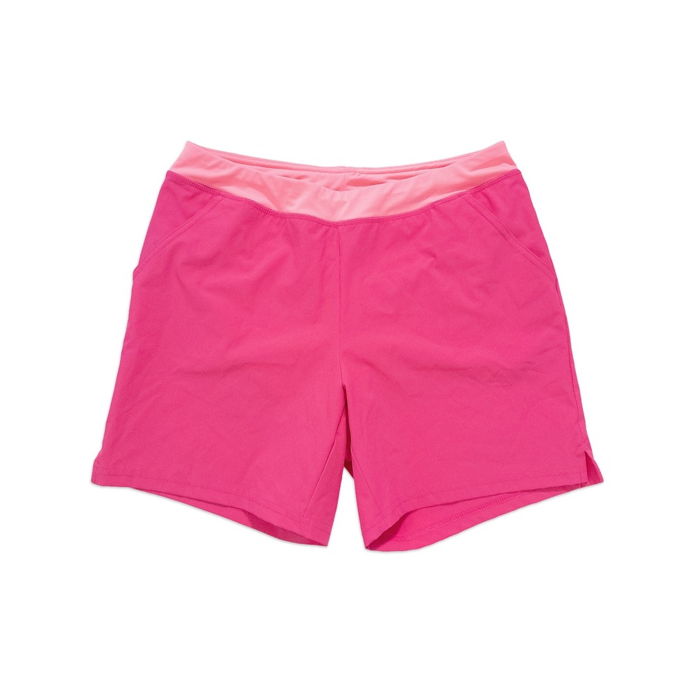 Lands' End Swim Shorts Girls XL 14-16 Neon Pink Board Shorts Pull On Activewear